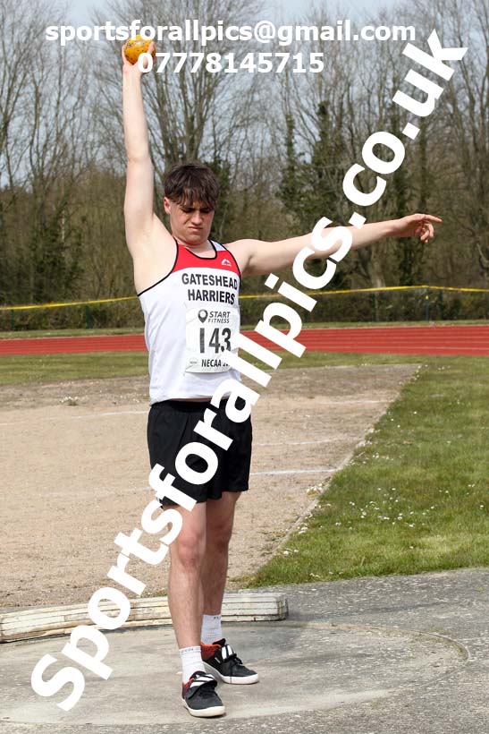 Shot putt, 2021 NECAA Open Graded Meeting, Morpeth. Photo: David T. Hewitson/Sports for All Pics
